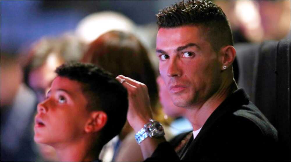 Cristiano Ronaldo and son Cristiano Jr. Photo Credit: Getty Images
