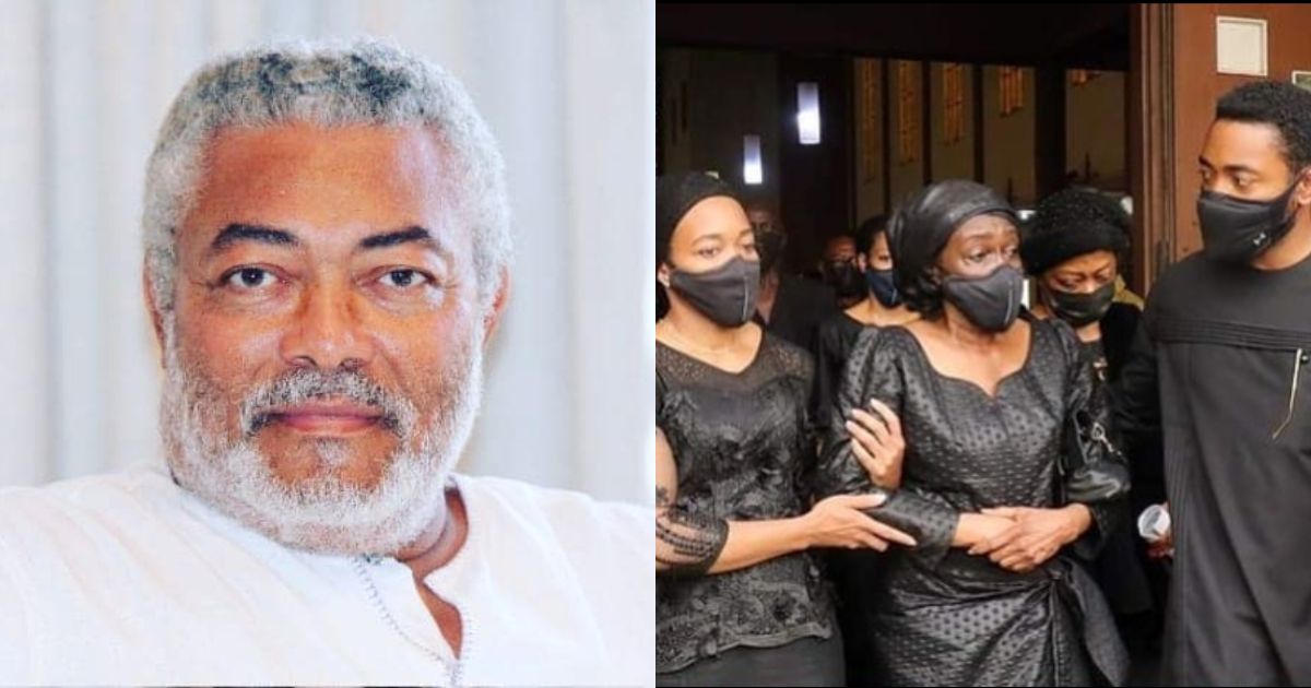 Photos of late former president JJ Rawlings's simple casket pop up online
