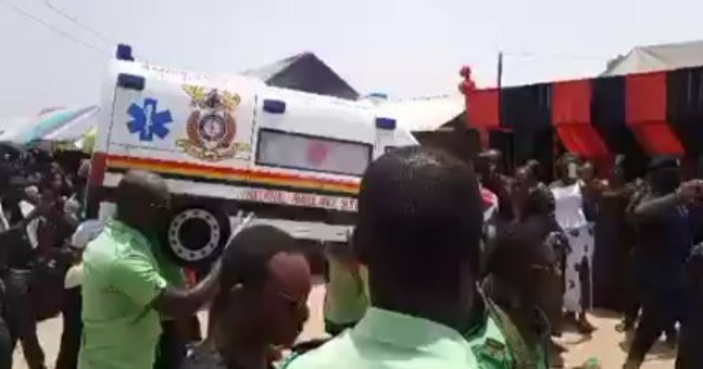 Ambulance Driver Killed By Robbers While Transporting A Woman In Labour Buried In Ambulance Casket (Video)