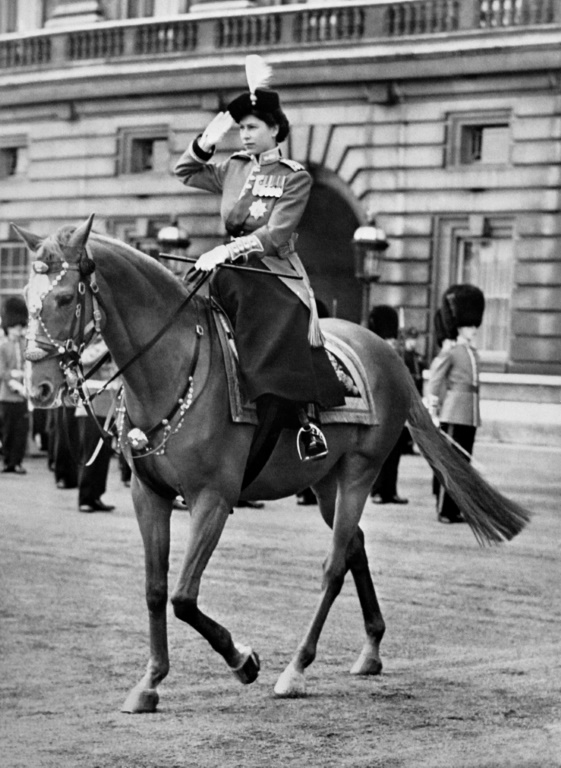 Queen Elizabeth II in the past took the salute herself at military parades