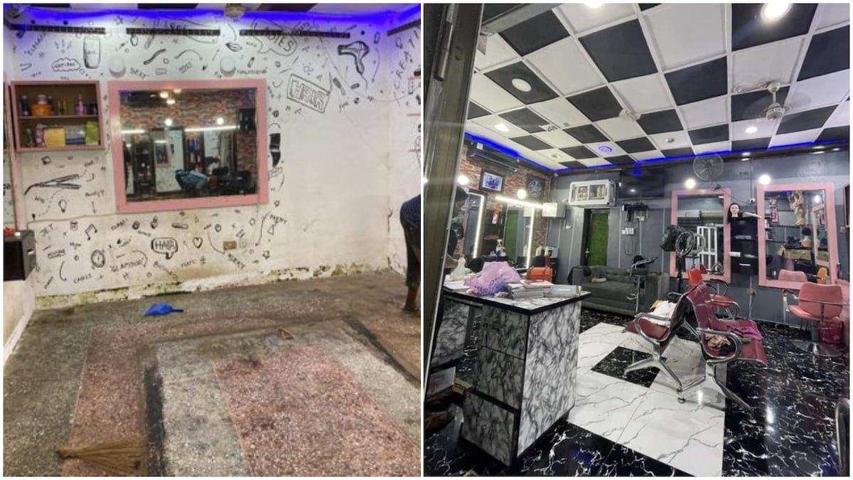 Nigerian man transforms salon with amazing skill, photos wows many