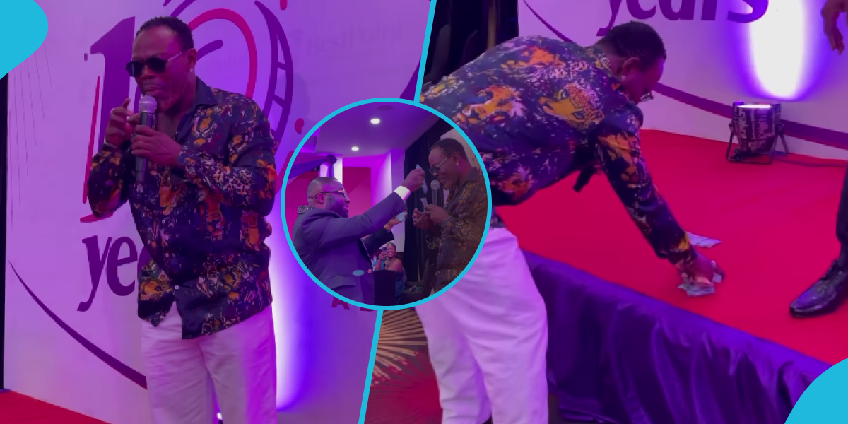 Dada KD collecting cash after Despite and Ofori Sarpong sprays him with them