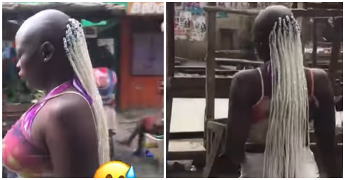Unusual hairstyle of young lady sparks reactions