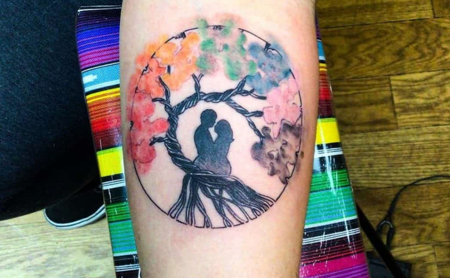 Tattoo tagged with: ankle, couple, matching, tree | inked-app.com