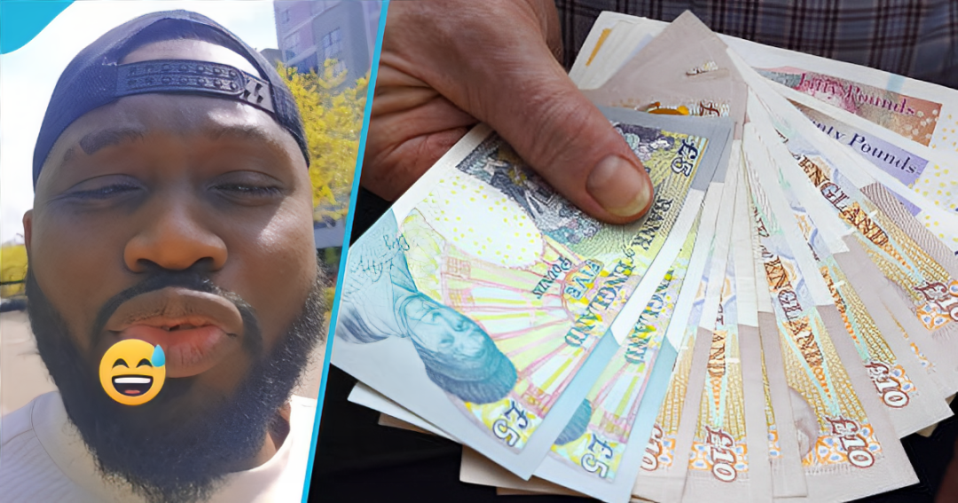 UK-based man celebrates as Cedis HIts GH₵20 per pound