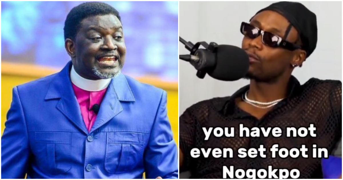 Photos of Archbishop Charles Agyin-Asare (L) and rapper E.L (R).
