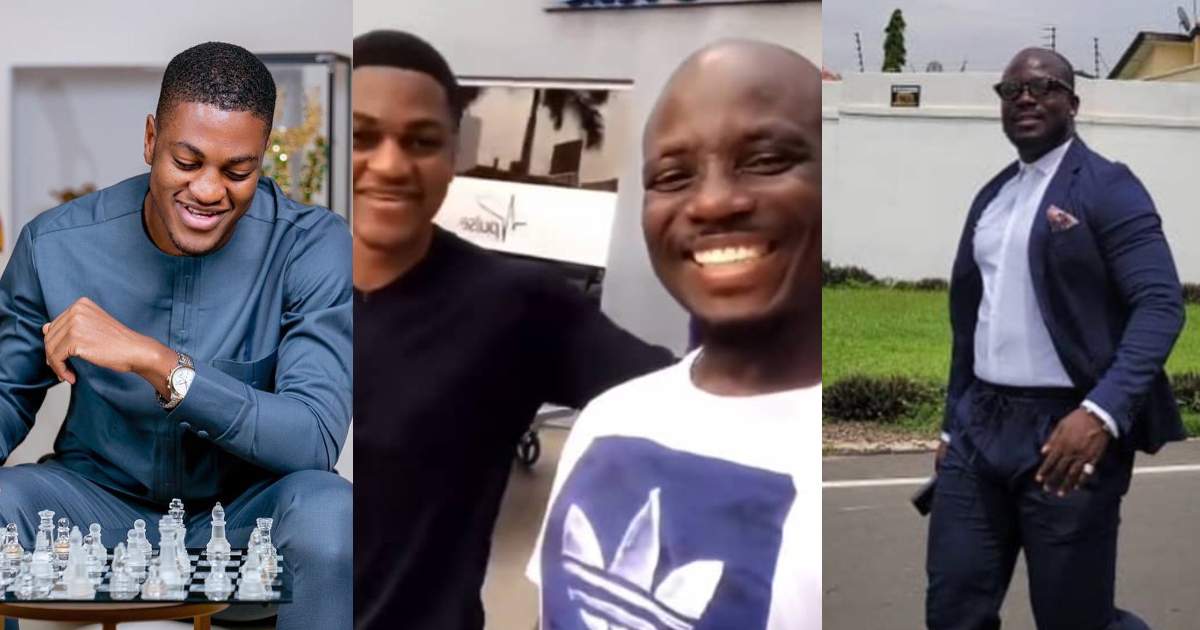 'Hard guy Sharaf' - Stephen Appiah hangs out with Mahama's son; video
