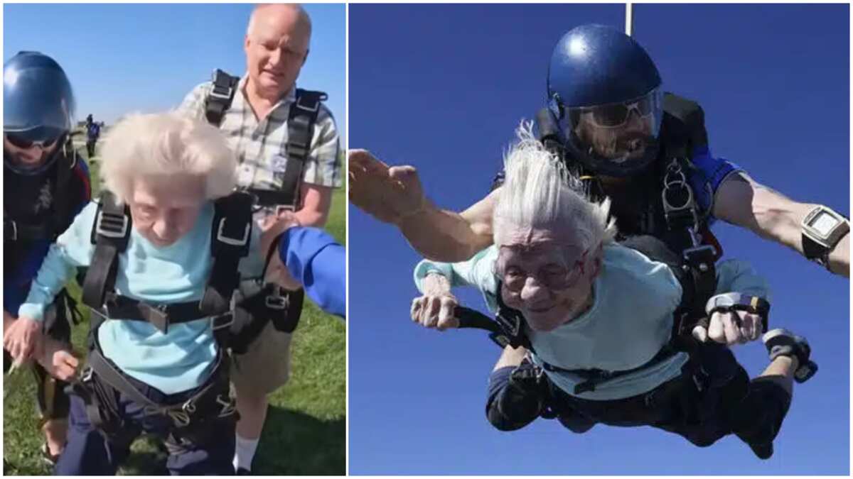 104-woman attempting to break the Guinness World Record for Skydiving
