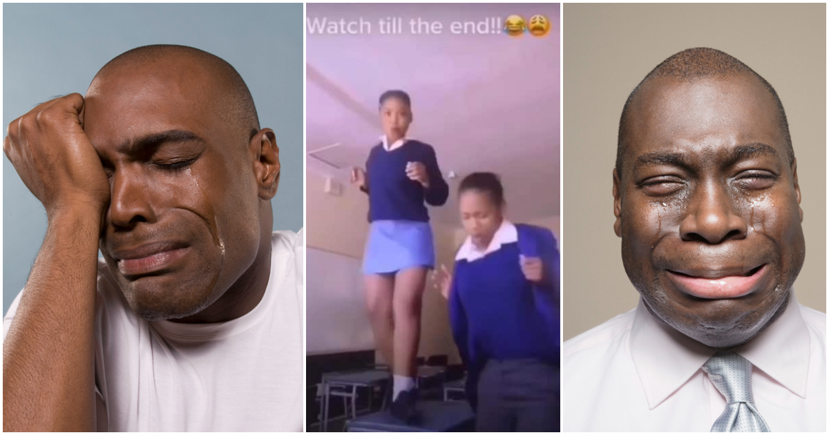 A pupil tried to do the Hamba Wena challenge and epically failed by falling on the floor.
