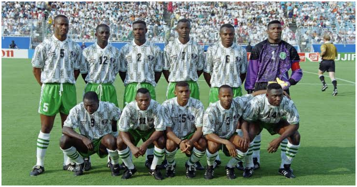 Nigerian players at the 1994 AFCON tournament