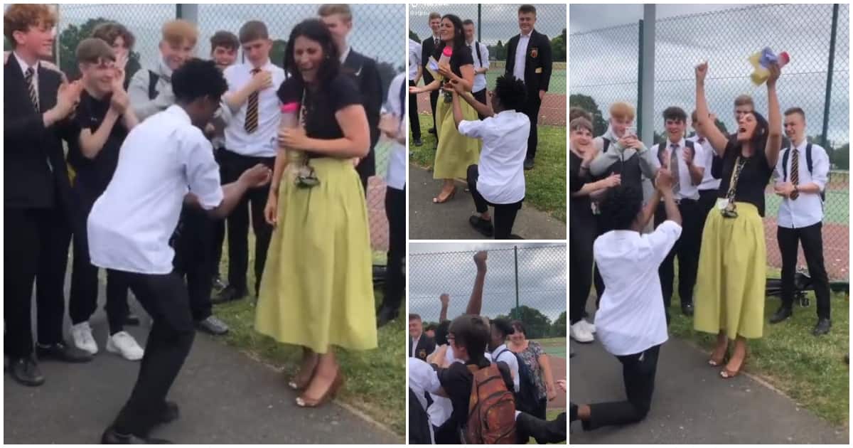 Boy proposes to his teacher, student and teacher proposal video, video of boy proposing to his teacher, funny proposal videos, lovely proposal videos