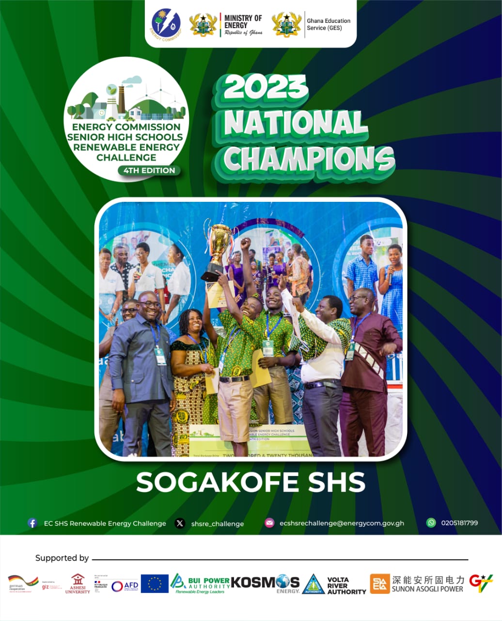 Photos as Sogakope SHS wins 2023 Renewable Energy Challenge.