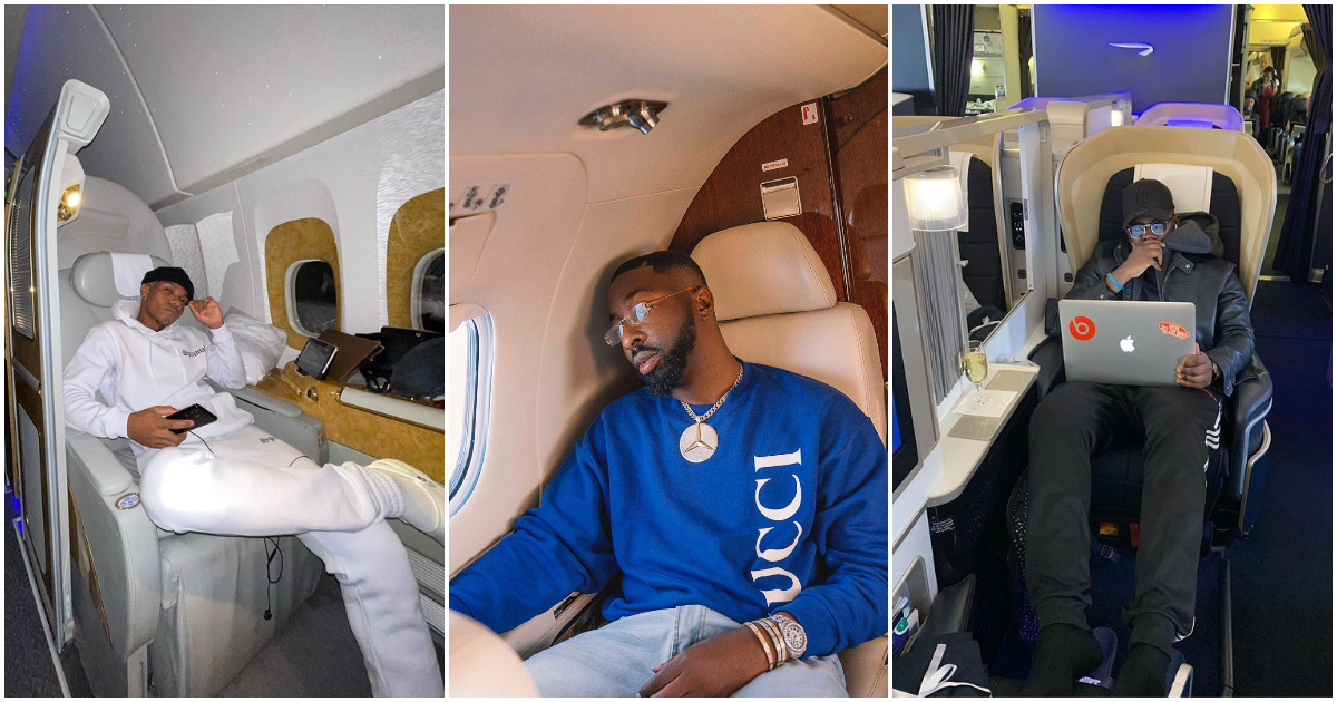 John Dumelo, KiDi, Kuami Eugene and 4 Other Male Celebs who showed off sitting in First Class