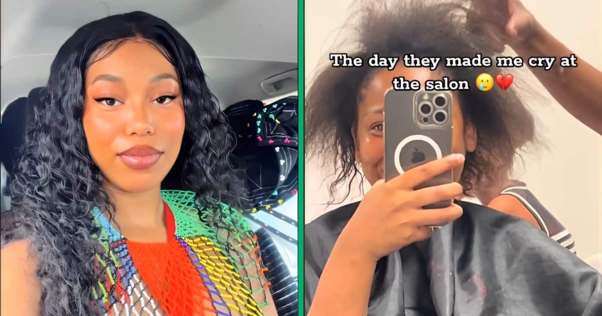 A Mzansi woman documented her disastrous finger wave hairstyle at a salon.