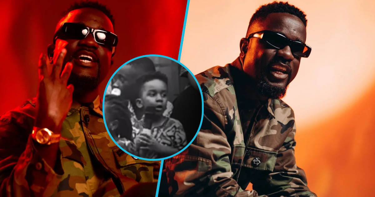 Sarkodie: Rapper's young son takes music lessons, captivates fans with his performance