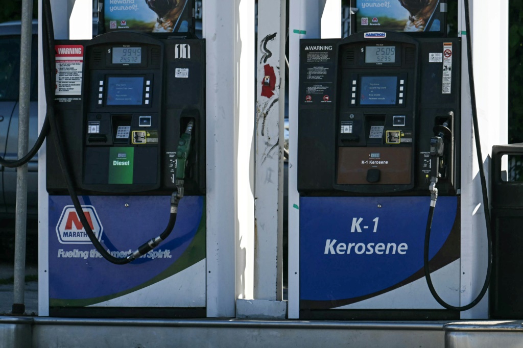 Gasoline prices fell last month