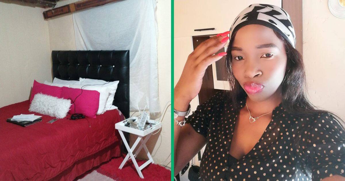 A woman showed off her living space after she got out of an abusive relationship.