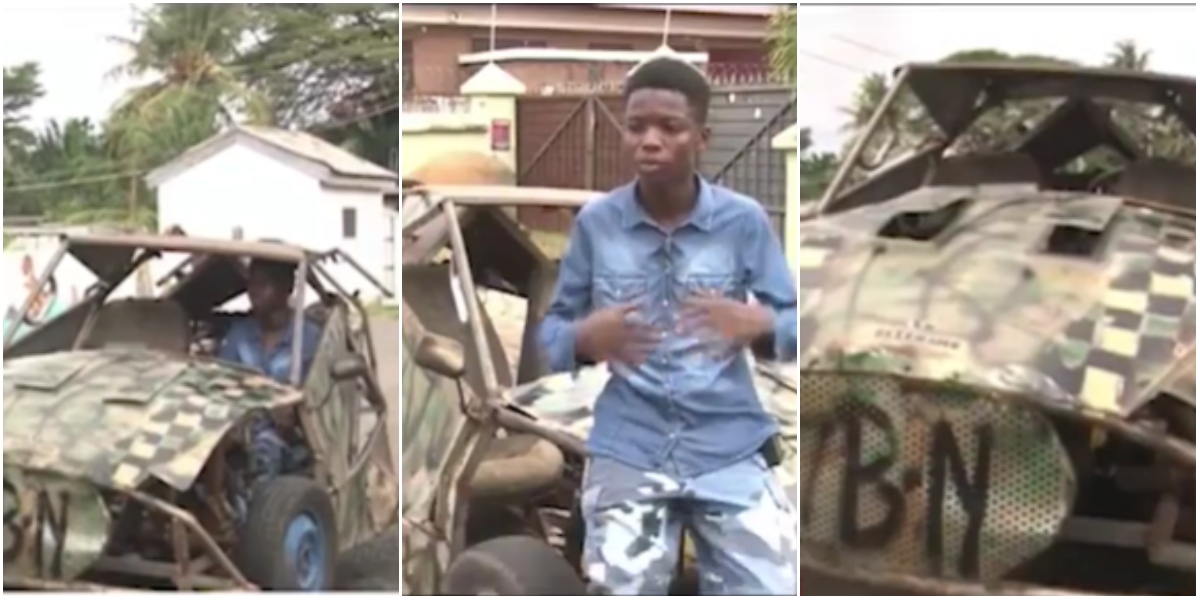 Bright Etornam Nyakpo made a car from scrap metal