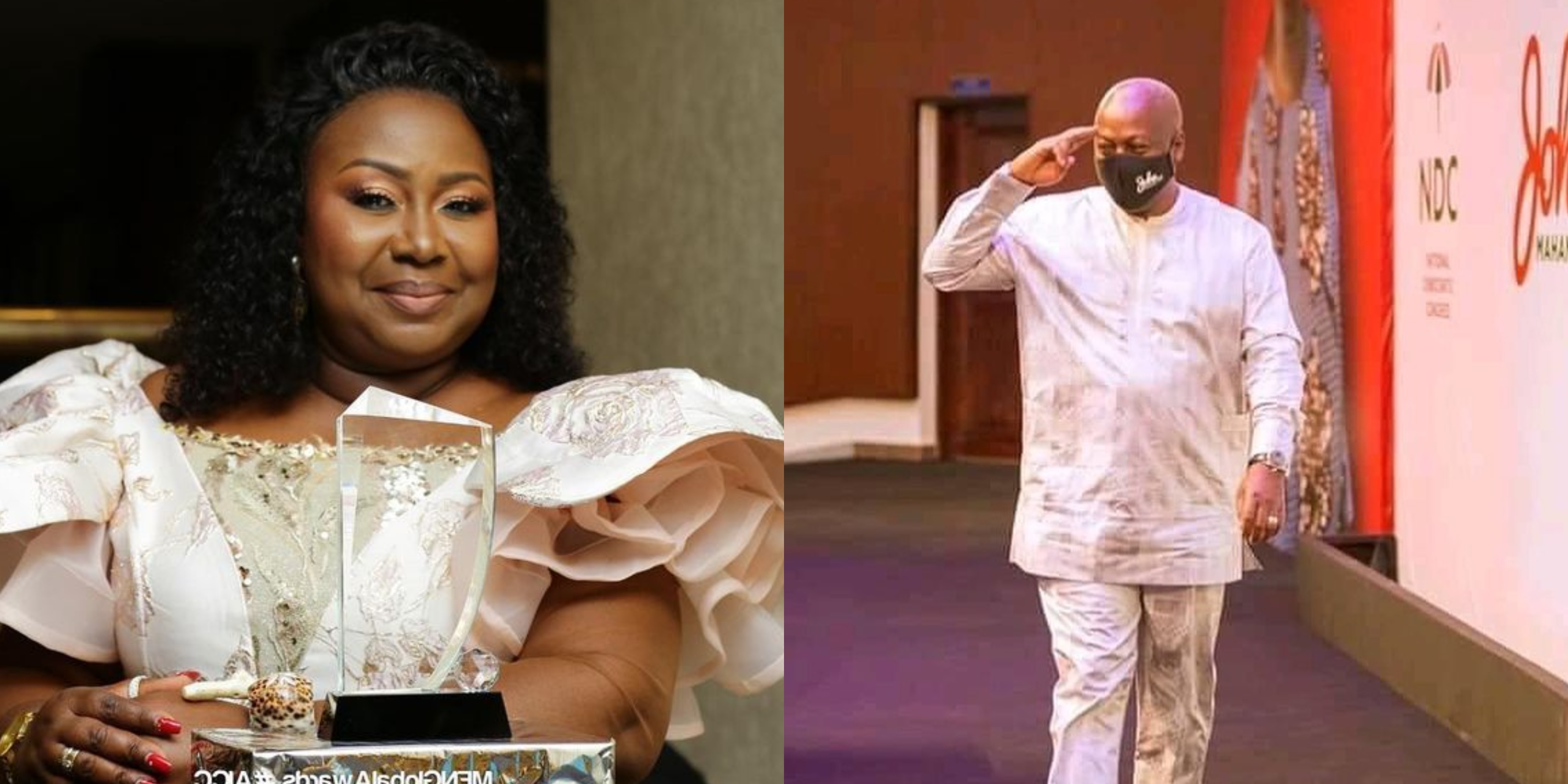 Election 2020: Gifty Anti heaps praises on John Mahama after lsoing to Akufo-Addo for the 2nd time