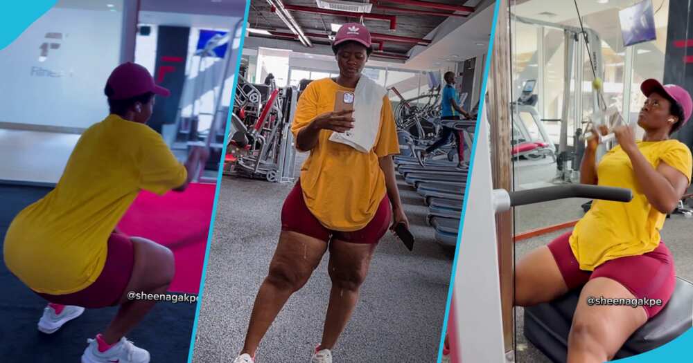 Sheena Gakpe in the gym
