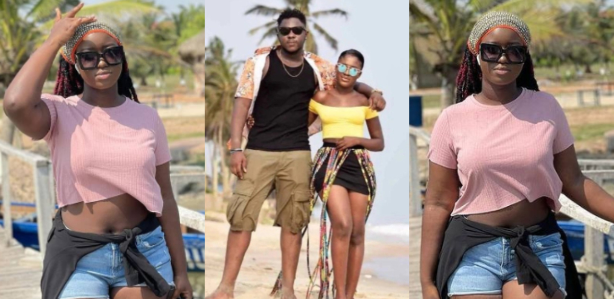 Adwoa Frimpong: Medikal's sister shows off heavy curves and thighs in revealing beach-wear photos