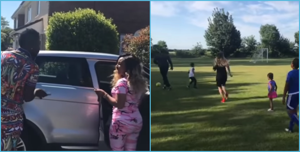 Asamoah Gyan: Old video of former Black Stars skipper playing football with ex-wife and kids trends