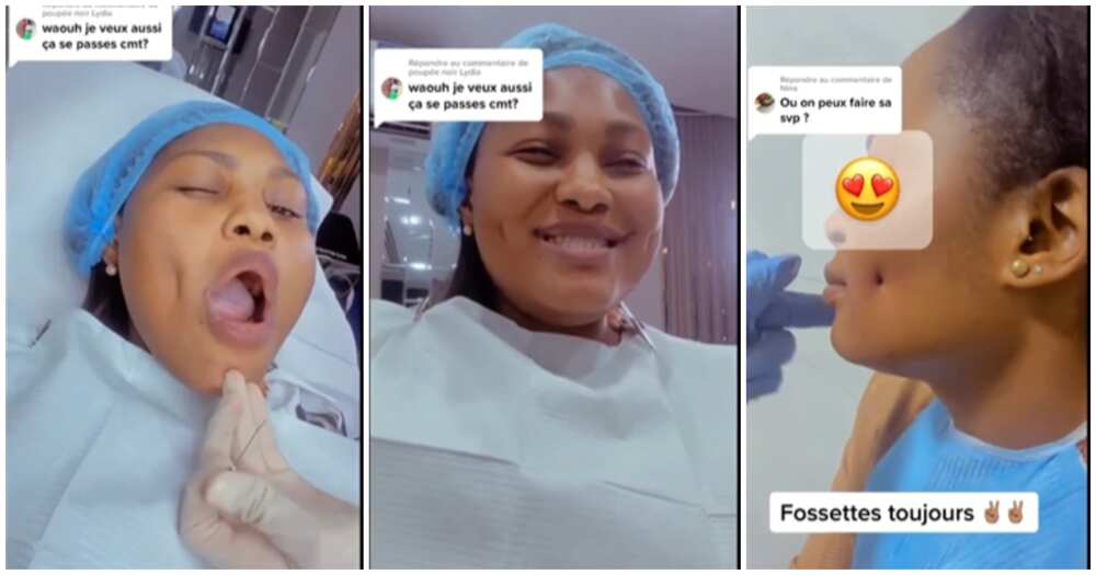 Lady undergoes surgery for artificial dimple