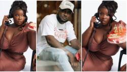 He doesn't respect her: Naughty video of Kumawood actress Maame Serwaa and her boyfriend drops, fans blast him for grabbing her behind in public