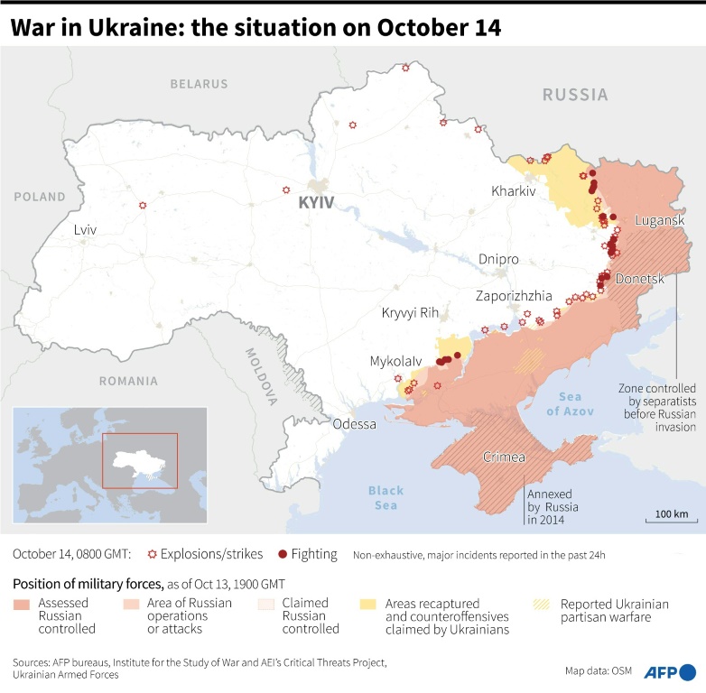 War in Ukraine: the situation on October 14