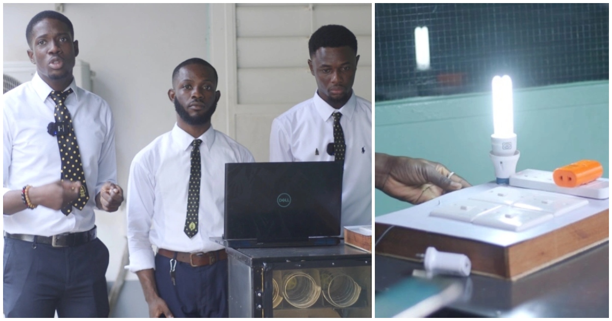 KNUST: 3 students develop remote-controlled extension board to help end fire outbreaks caused by appliances
