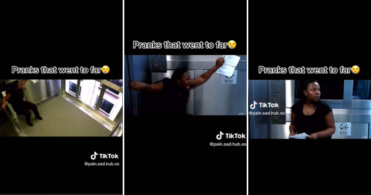 Woman in elevator prank on TikTok