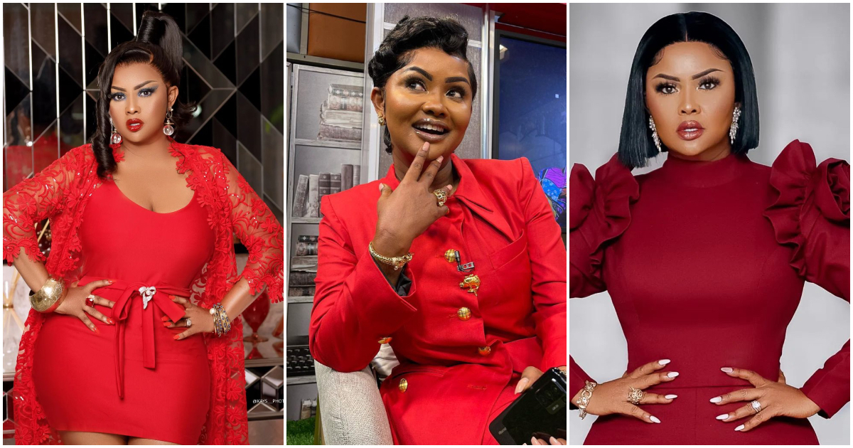 Nana Ama McBrown: Ghanaian actress breaks the Internet with red suit and new hairstyle for Christmas
