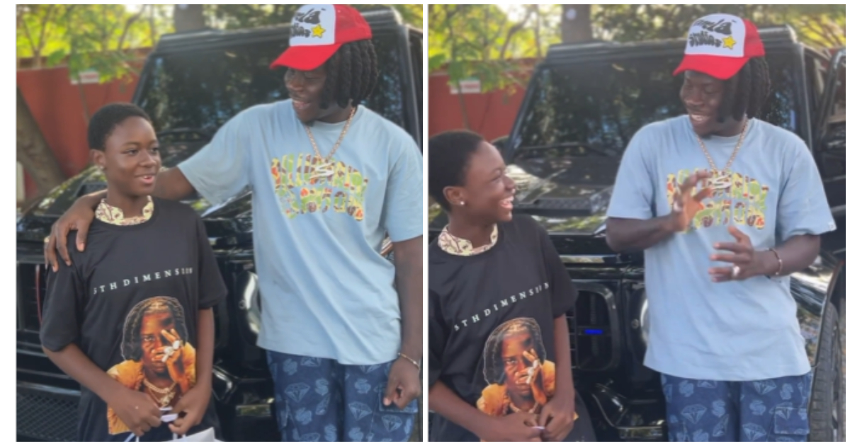 Stonebwoy gifts young girl some Tecno products
