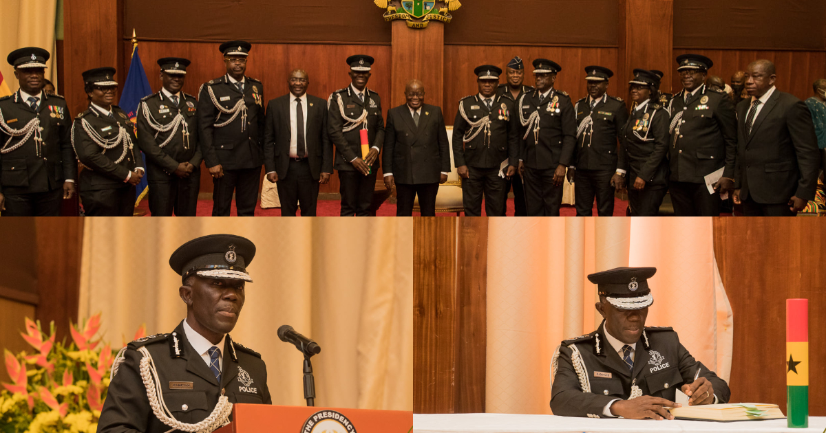 Photos from swearing-in ceremony of IGP George Akuffo Dampare