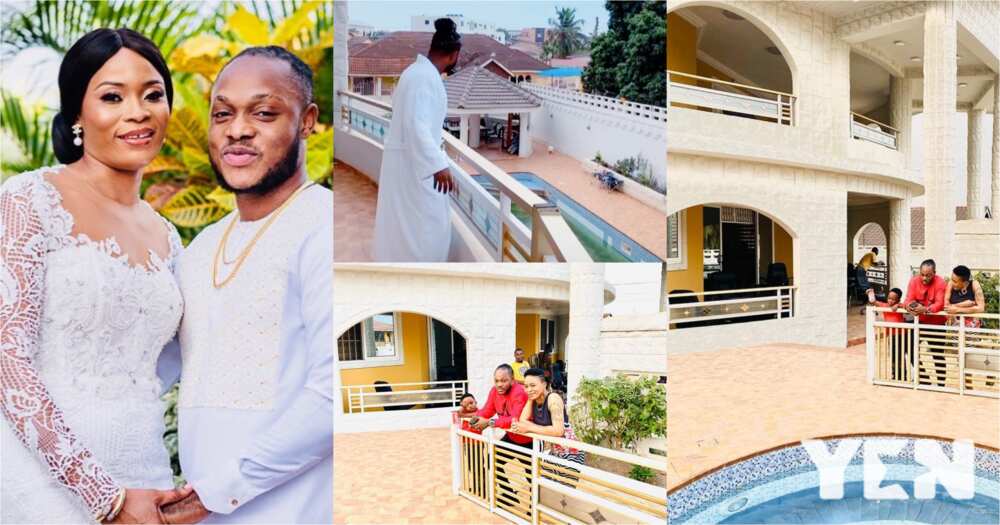 Joana Gyan: Keche Andrew's wife fires haters after flaunting huge mansion