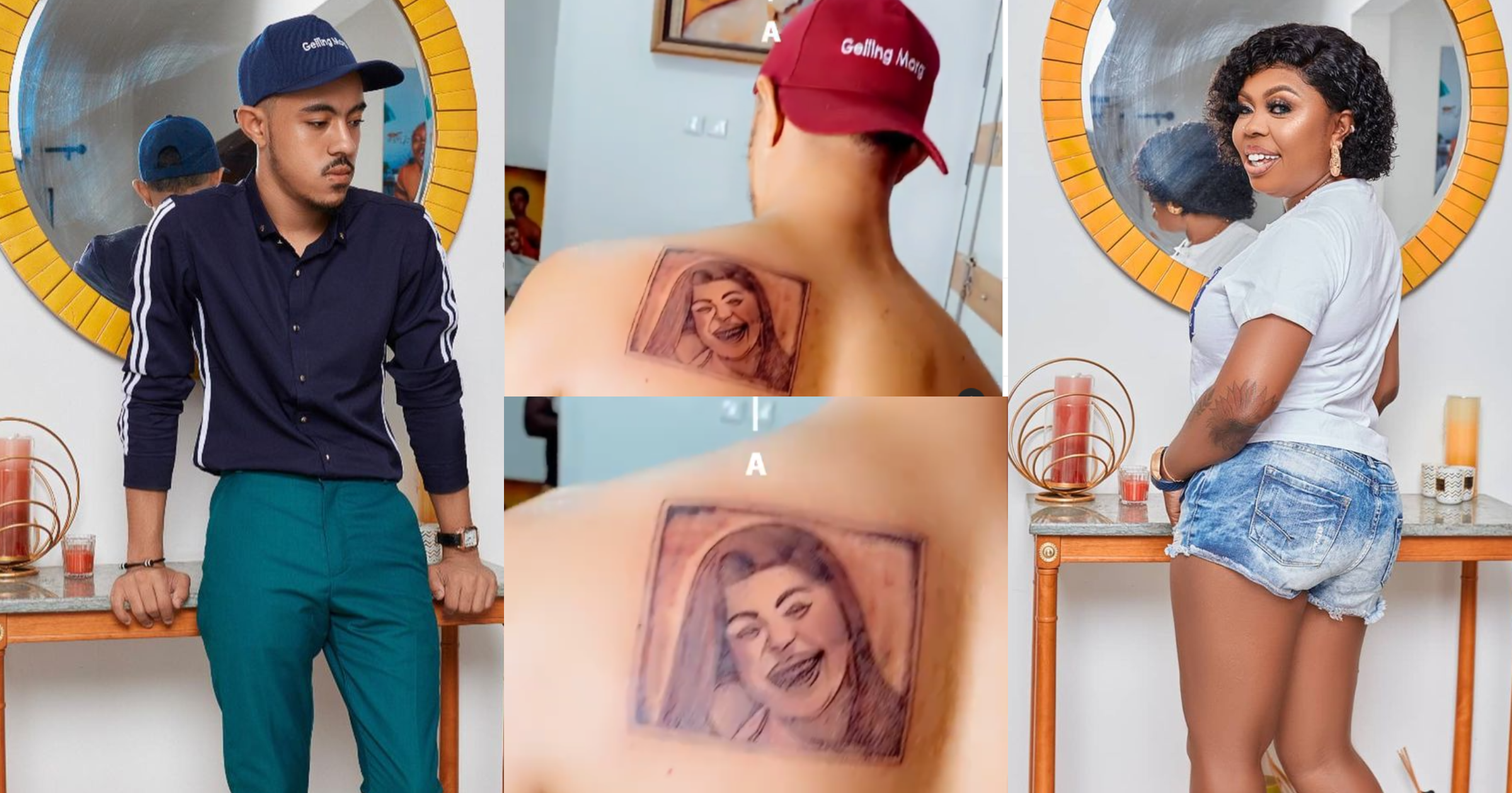 Afia Schwar's Son Shows Her Love; Tattoos Her Beautiful Face On His Back In Video
