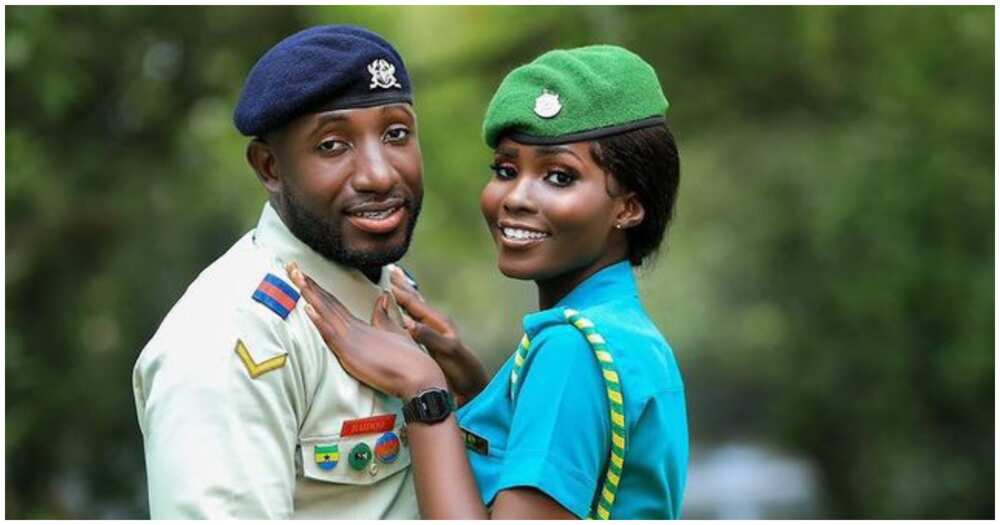 Ghanaian Ladies Crush On Handsome Military Man As Pre-Wedding Photos Drop.