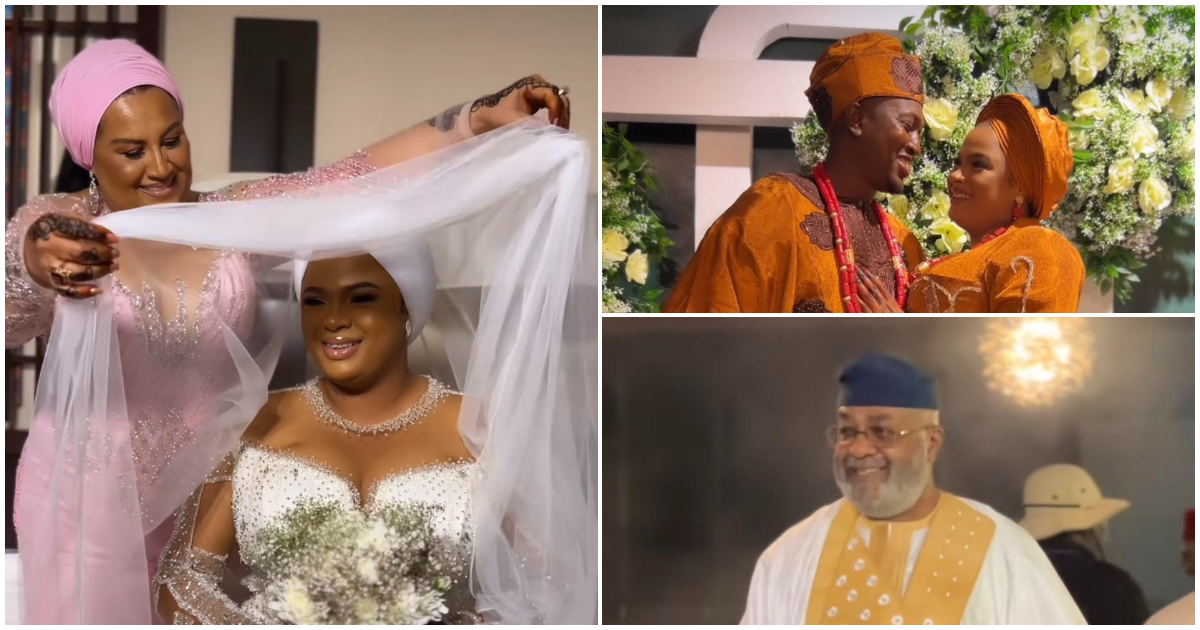 Alhaji Said Sinare: The Daughter Of A Top NDC Member Stuns In An Asooke Dresses For Her Wedding Reception