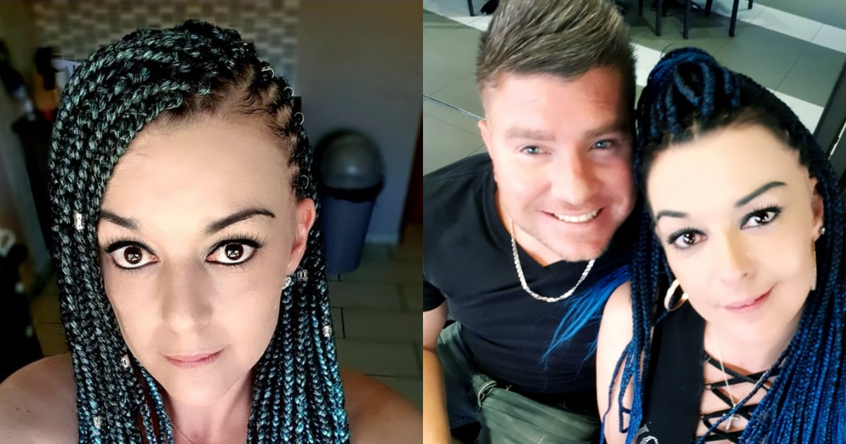 Beautiful South African woman flexes her traditional plaited hairstyle