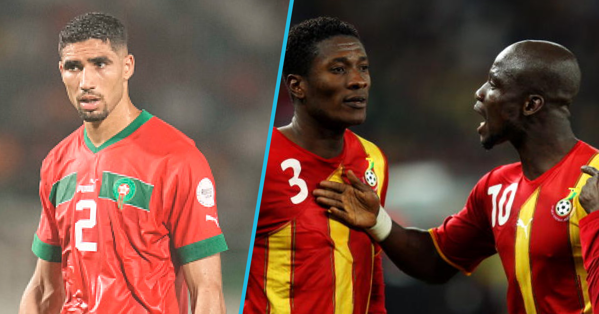 2023 AFCON: Fans compare Asamoah Gyan's 2010 World Cup penalty miss to that of Achraf Hakimi in the 2023 AFCON