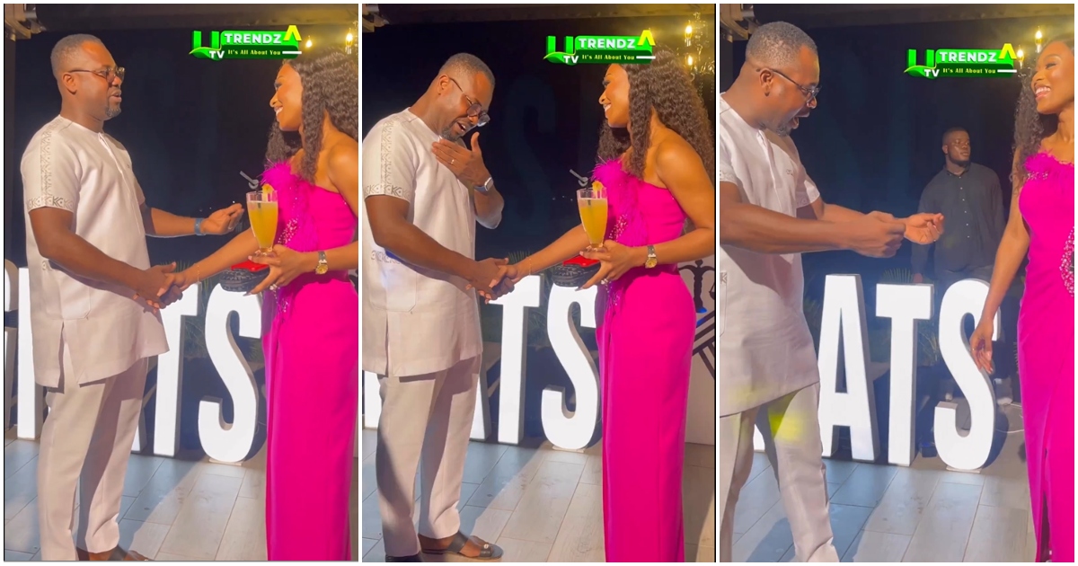Abeiku Santana Spotted Showering Kennedy Osei's Wife With Sweet Words; Video Sparks Reaction