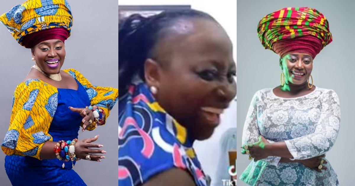Akumaa Mama Zimbi Looks Unrecognisable After Taking off Heavy Scarf After many Years