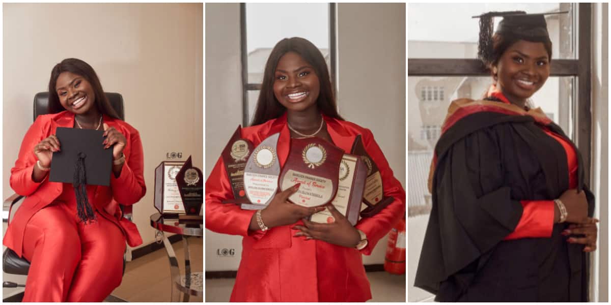 Joy as 18-year-old lady graduates from university with first-class in economics, bags 5 awards