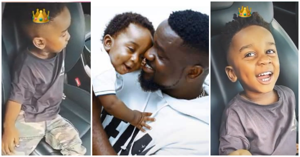 Sarkodie's son dresses like him, Netizens gush over how cute he looks and resembles his father
