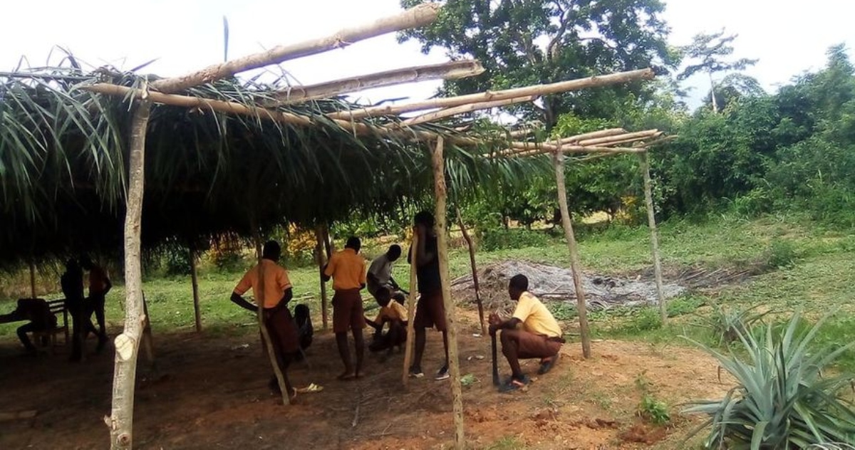 Pupils resort to learning under shed as reconstruction of school building delays