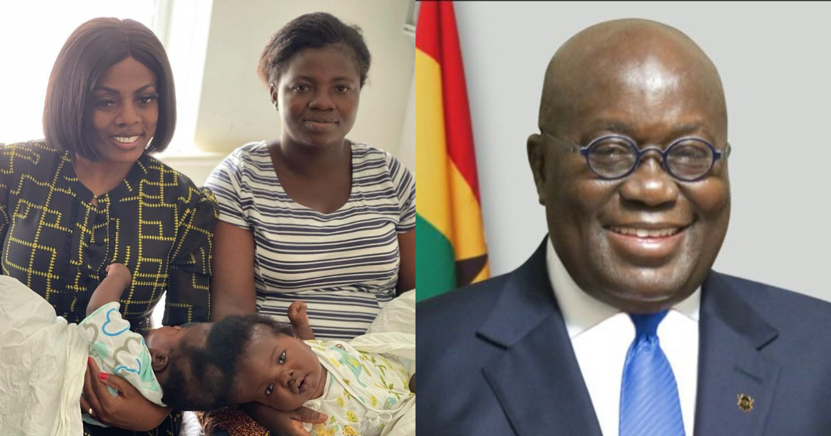 Akufo-Addo finally fulfils promise to Siamese twins as he pays surgery cost; Nana Aba confirms (video)