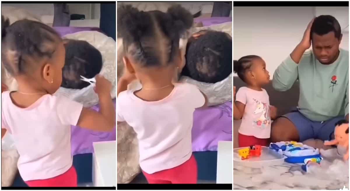 This Baby Brushing Her Mom's Hair Is Peak Cuteness