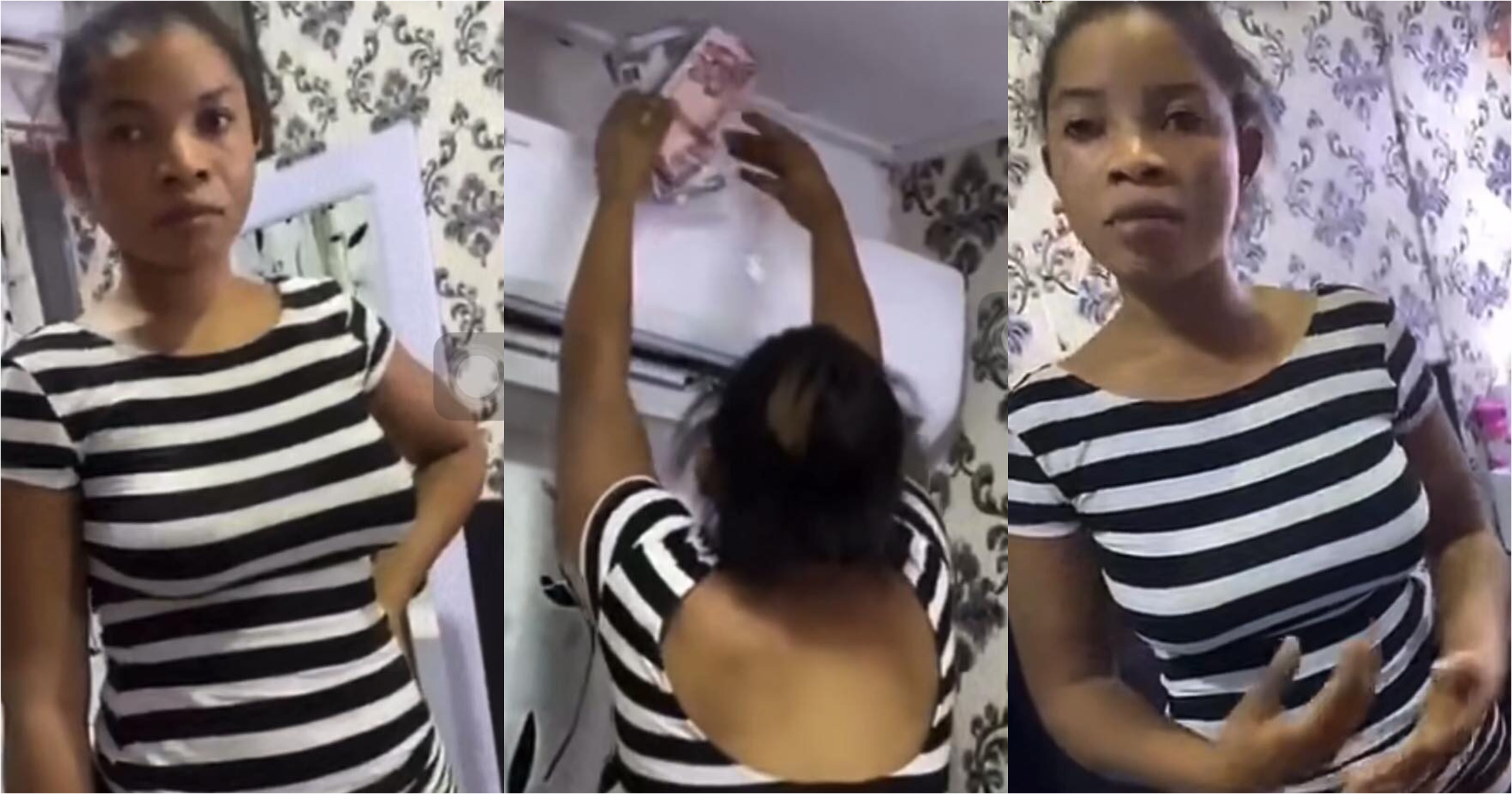 Young lady caught after stealing boyfriend's GHC35,000 and MacBook