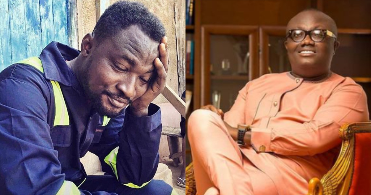 Funny Face storms Bola Ray’s office to beg after insulting him mercilessly; emotional photo drops
