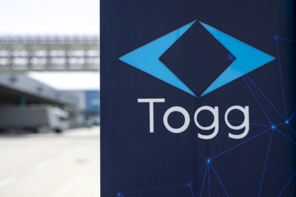 The Togg logo at its Gemlik plant in Turkey